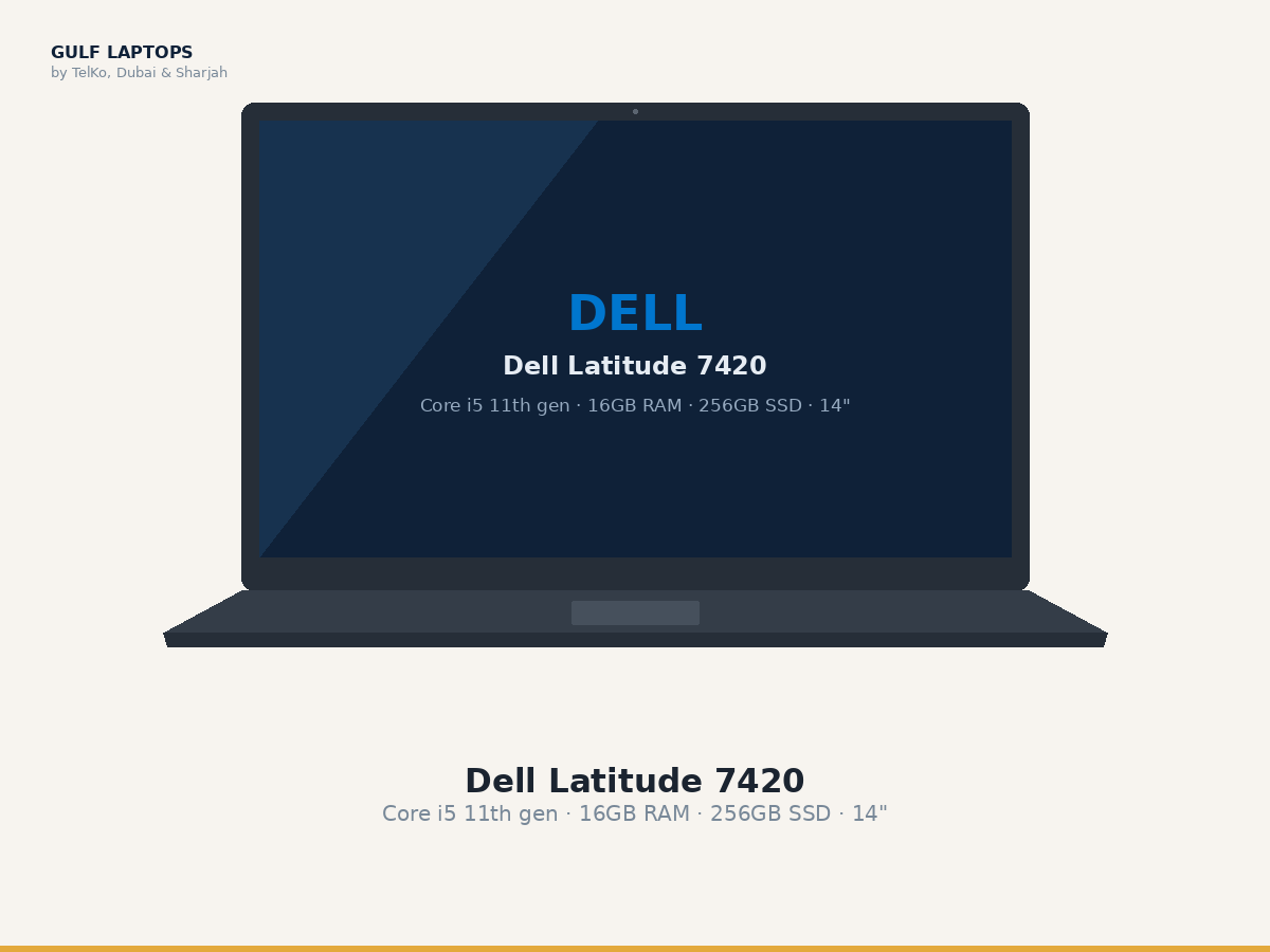 Dell Latitude 7420 refurbished laptop, Core i5 11th gen · 16GB RAM · 256GB SSD · 14"